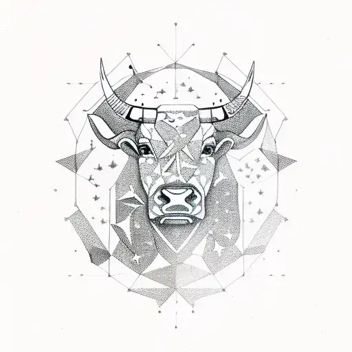 Constellations Of Stars Forming A Bull