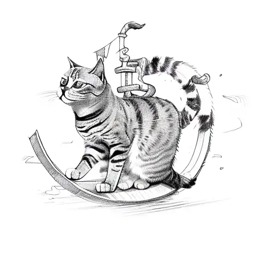 Cat Riding A Bycucle Through Belgrade