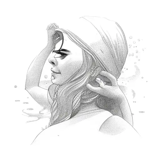 Person Swimming In Calm Water