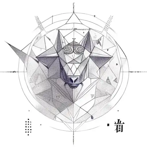 The Zodiac Sign Is Taurusa With Geometric Shapes