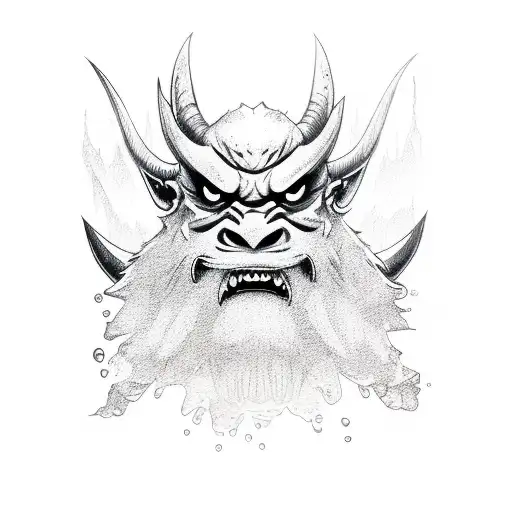 Oni Mask With Water