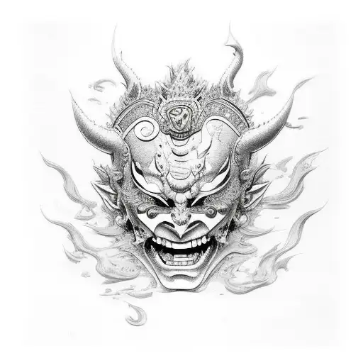 Hannya Mask Ith Water