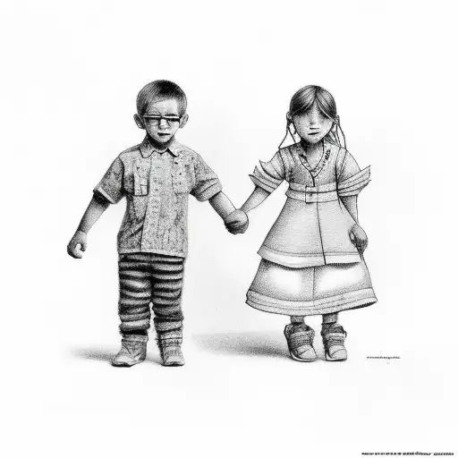 Grandma And Grandson Holding Hands