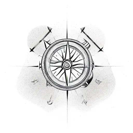 Incorporate A Barbell And A Compass In A Symbolic Representation Of Fitness And Travel
