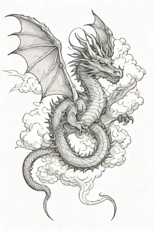 Dragon In Clouds
