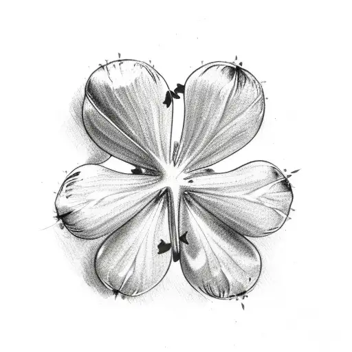 Four Leaf Clover With Heather