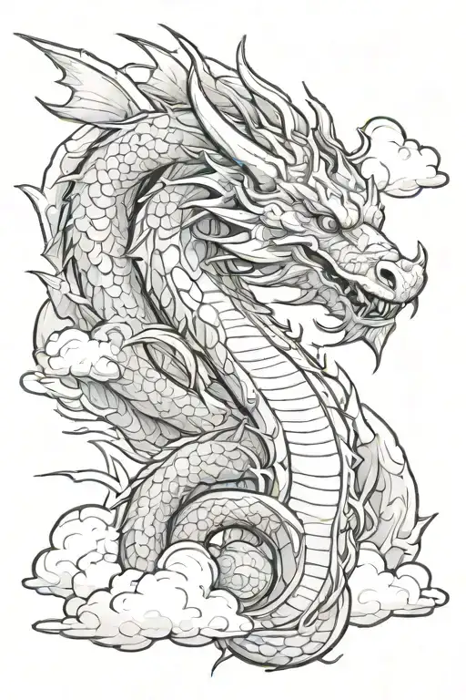 Dragon In Clouds