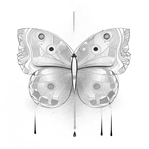 Aztech Butterfly With The Quote It Always Rains Before The Rainbow