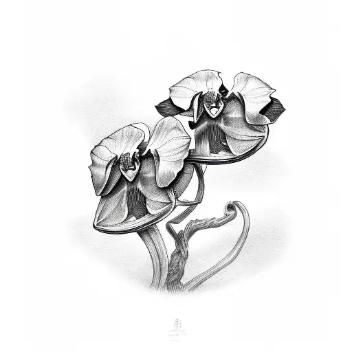 Red & Black Orchid Big Rib