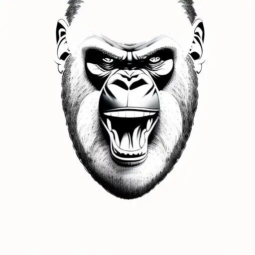 Angry Gorilla Face