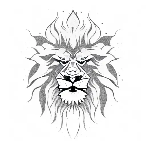 Lion Roaring With Smoke Coming Out Of His Mouth That Forms The Smoke Into A Skull