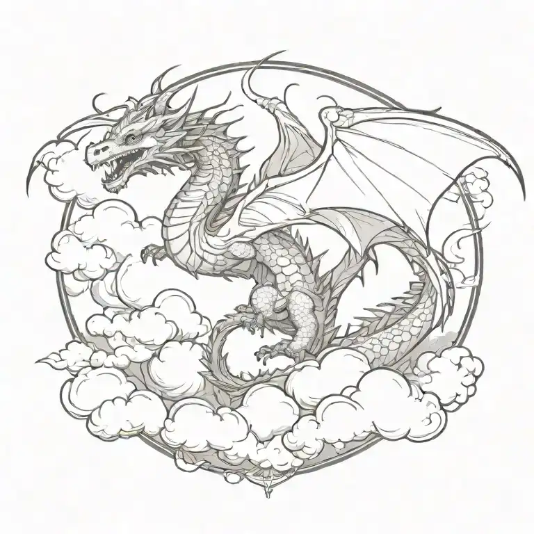 Dragon In Clouds