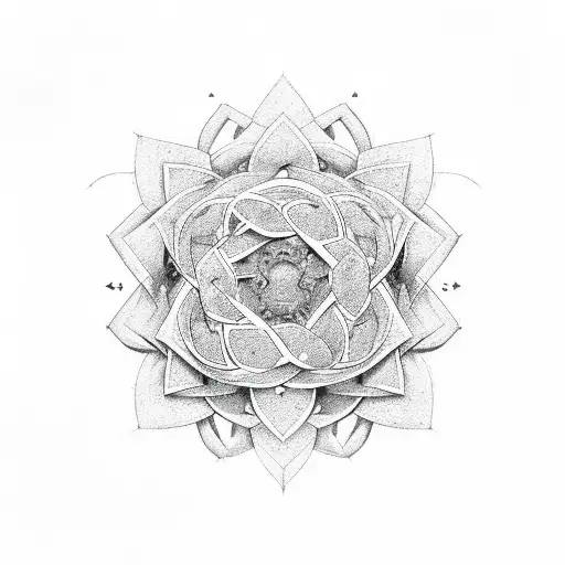 A Lambda Symbol Intertwined With Colorful Flower Petals