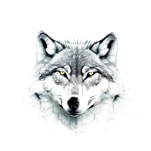 Black And White Lone Wolf