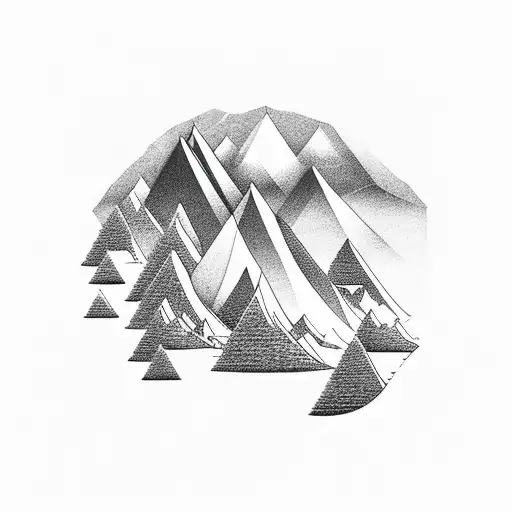 Mountain Scene But Geometric