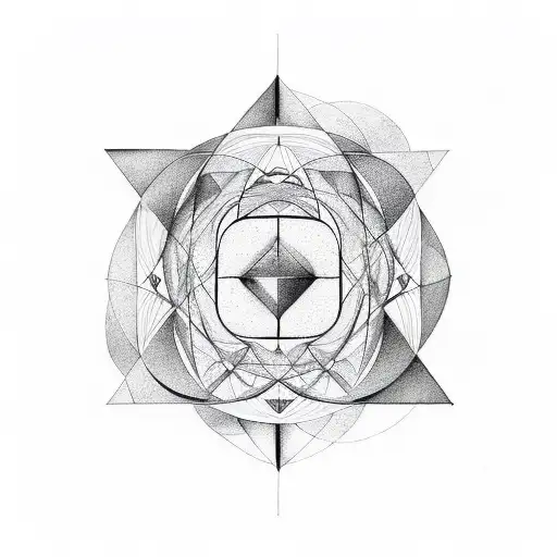 Abstract Geometric Shapes Representing Mathematical Concepts In Space