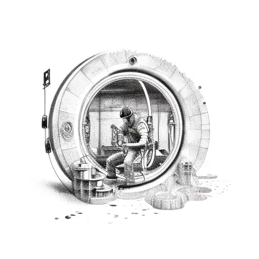 A Car Mechanic Wrenching Open A Portal To A Fantasy World