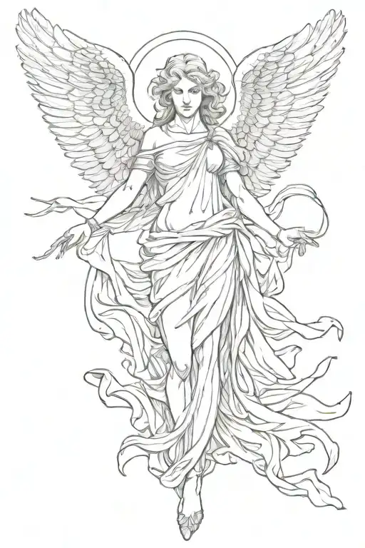 Greek Sculpture Dynamic Angel