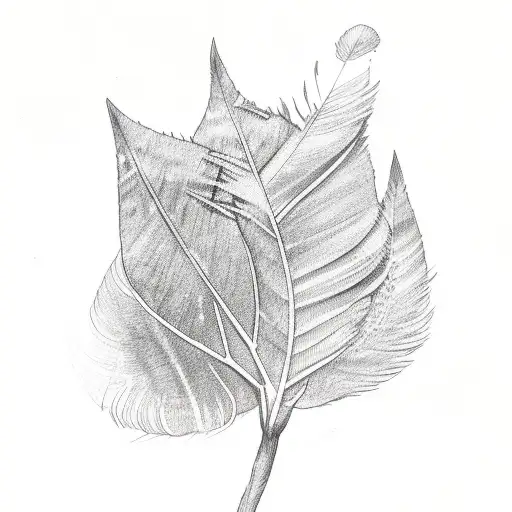 A Lilac Branch And A Feather