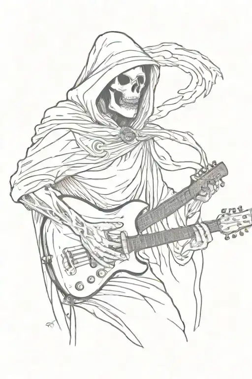 Grim Reaper Playing Guitar