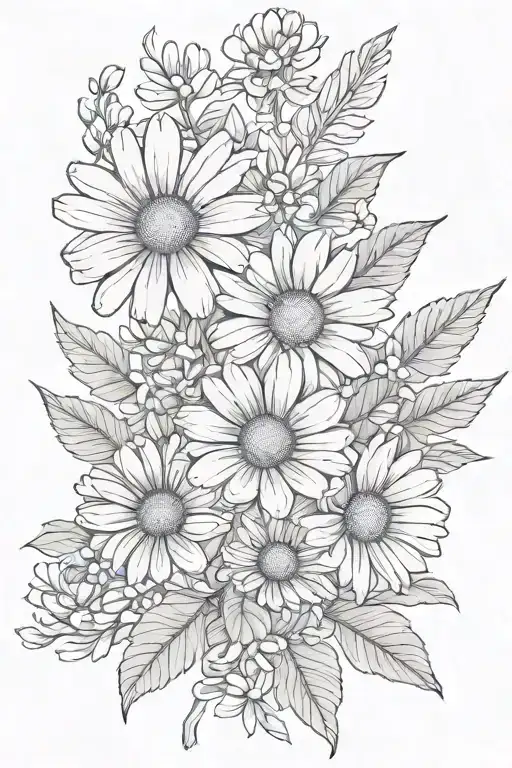 Small Bouquet With 1 Daisy And 1 Large Hawthorn