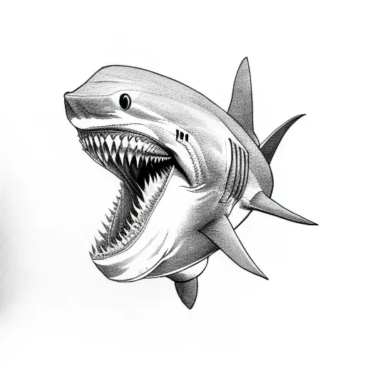 Shark Biting Side Profile