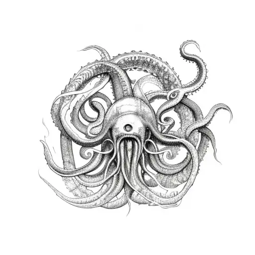 Kraken Reaching Out Of Water Sleeve