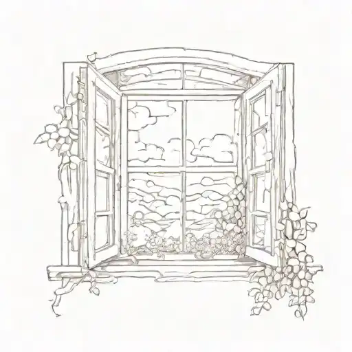 Open Window To The Sky Background