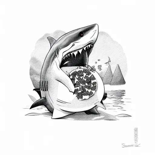 Shark Eating Pizza