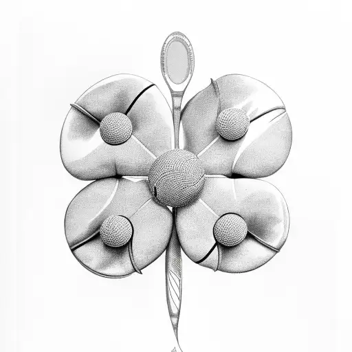 Tennis Racket 4 Leaf Clover