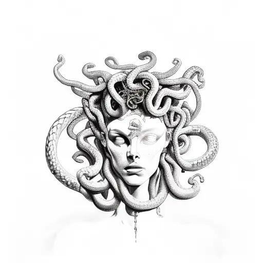 Medusa With Two Headless Snakes