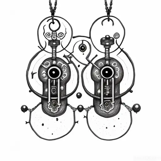 Goth Serotonin Dopamin Particles Necklace