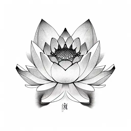 Lotus Flower With Writing
