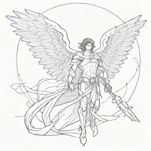 Male Archangel Tattoos With Music