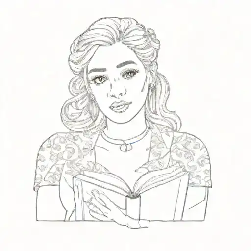 A Woman Holding A Book