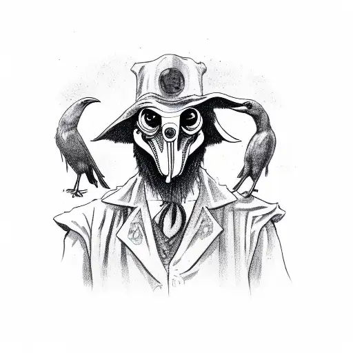 A Crow With A Plague Doctor