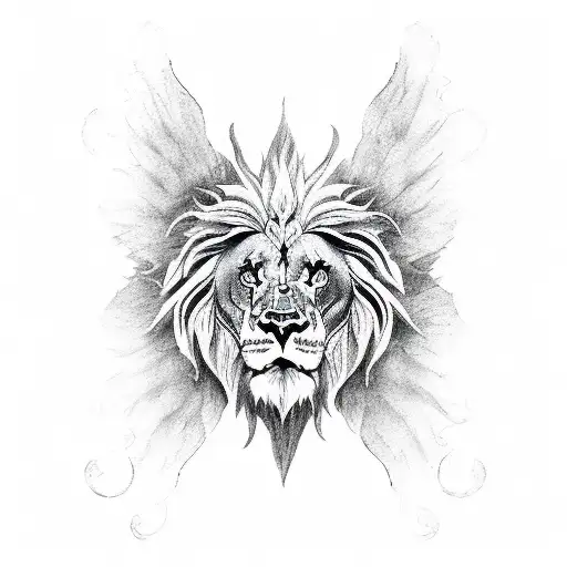 Rose Lion Moon Wings