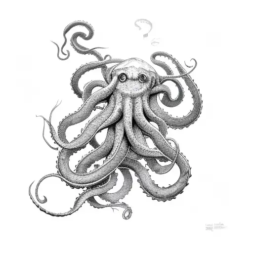 Kraken Reaching Out Of Water