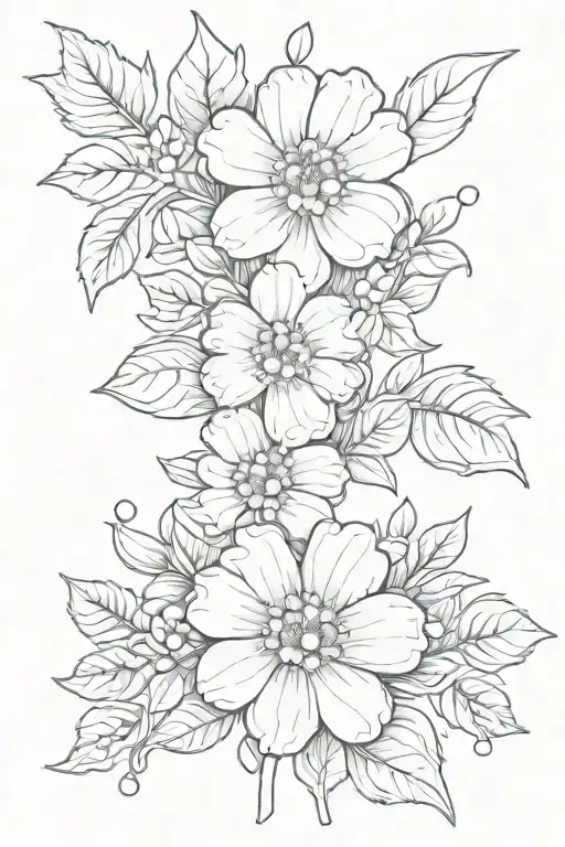 Paw Print Libra Birth Flowers Blooming