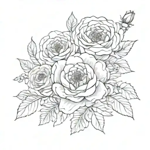 Rose Poppy And Chrysanthemum Flowers