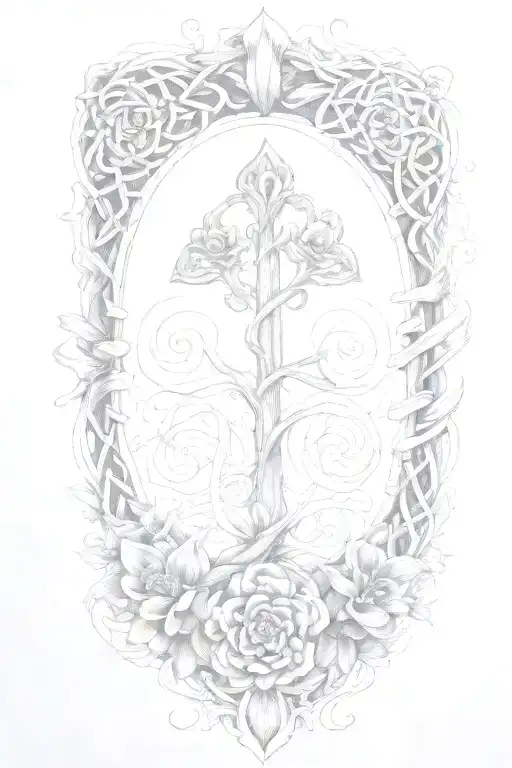 Celtic Flowers Intertwined