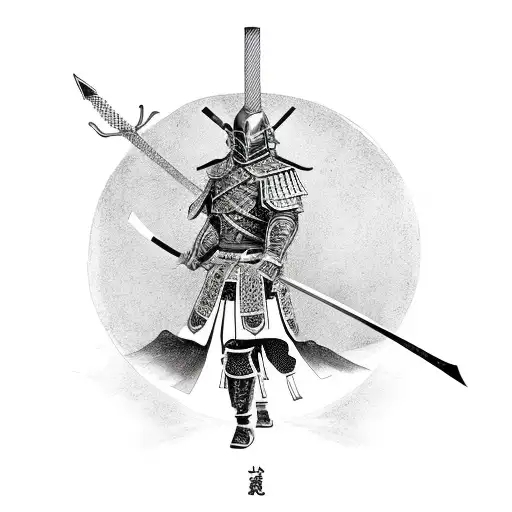 Samurai Com Armadura E Espada