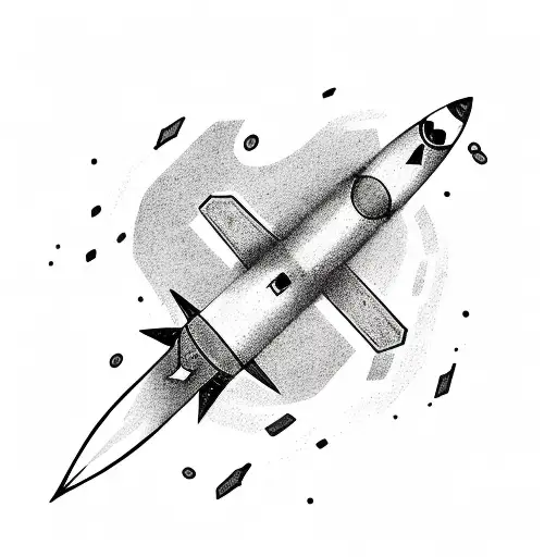 Rocket Shooting Into Space