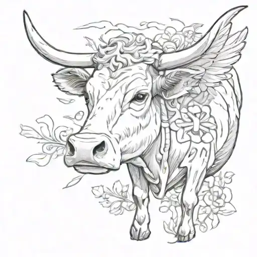 Black And White Cow As An Angel