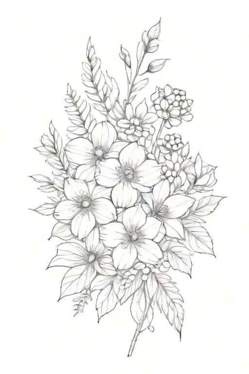 July And June Birth Flower Bouquet