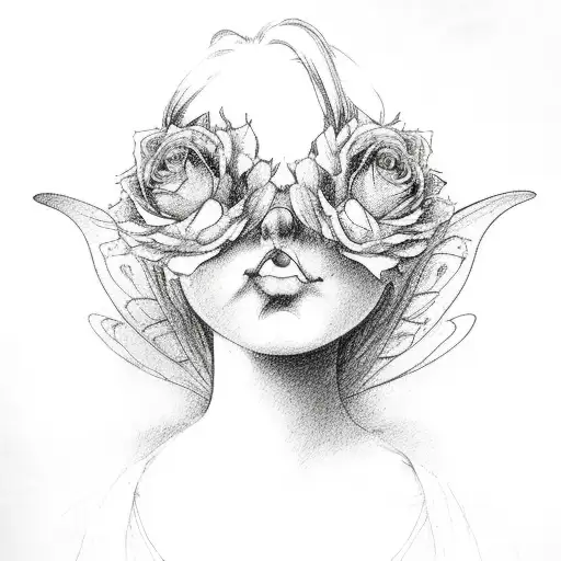 Roses Butterflies Faceless Fairy