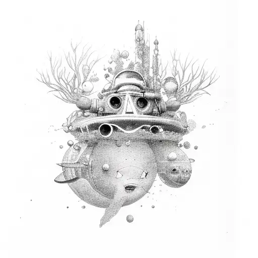 Transition Between Space And Underwater