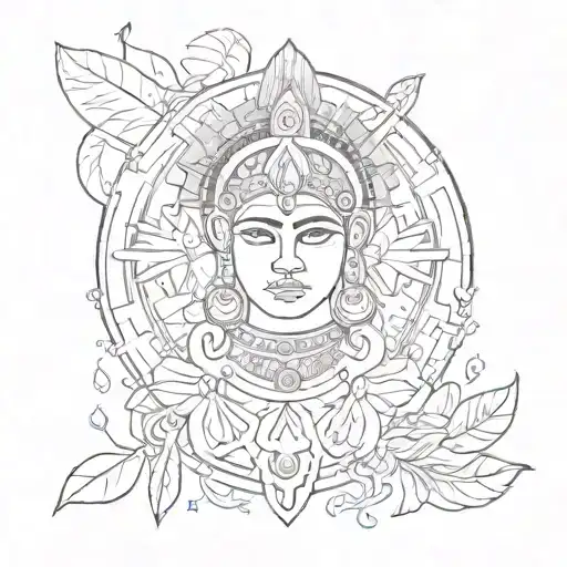 Create A Tattoo Inspired By Traditional Indian Art Featuring Indie Elements