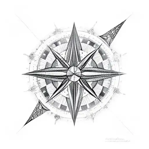 A Compass Morphing Into A Majestic Butterfly With Moth-inspired Patterns