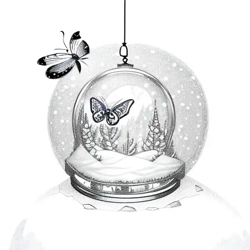 Snow Globe With Butterfly